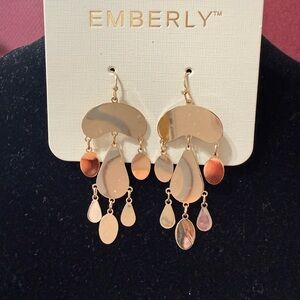 Kohl's Rose Gold Dangle Chandelier Earrings